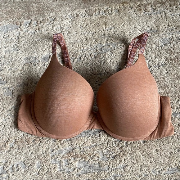 Victoria’s Secret Extreme Lift Push Up Gray Bra Logo Straps Lingerie: 38C - Picture 6 of 6